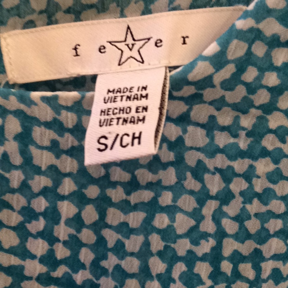 Women’s Fever Tank Top Teal and White Small New - Picture 3 of 5